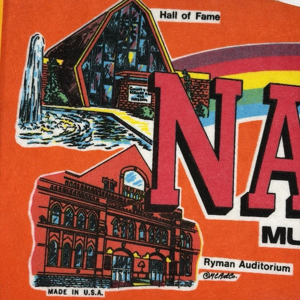 Vintage Felt Pennant Nashville Music‎ City USA Country Music 26